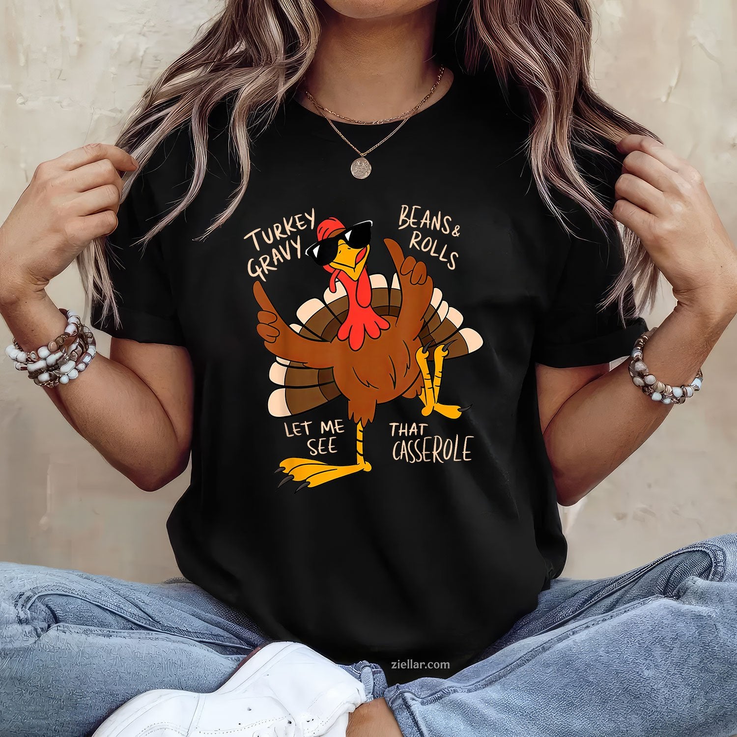 Turkey Gravy Beans Rolls Tee and T-Shirt, Funny Thanksgiving Dinner T-Shirt for Adults