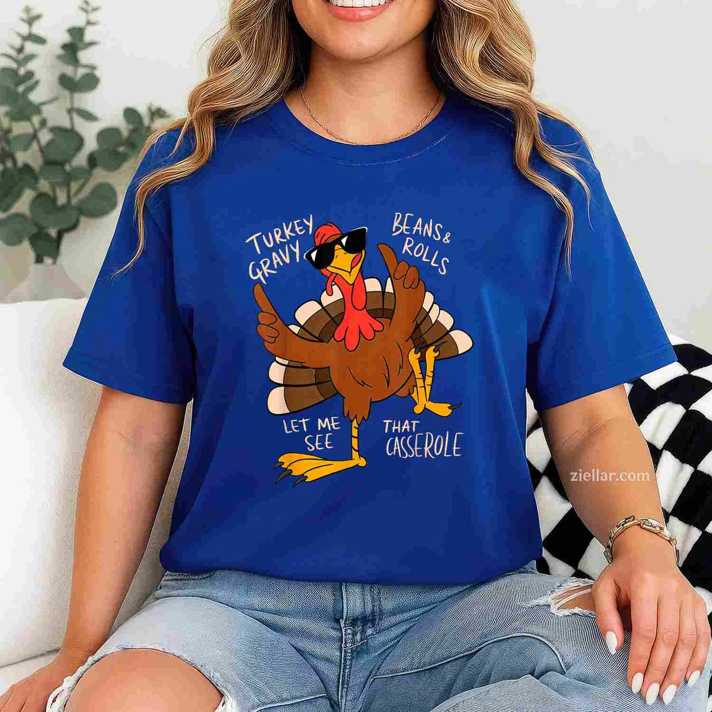 Turkey Gravy Beans And Rolls Casserole Funny Thanksgiving T-Shirt and Tee for Adults Men Women Unisex