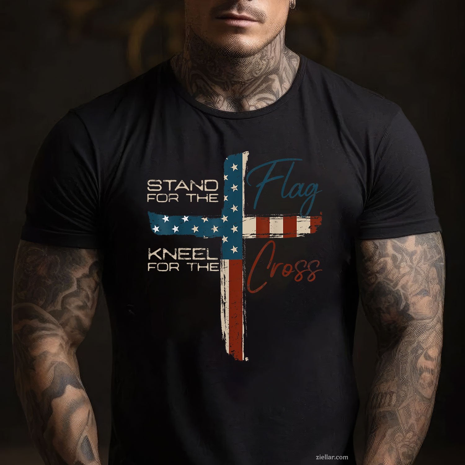 USA Flag Religious Quote 4th of July Christian Faith TShirt