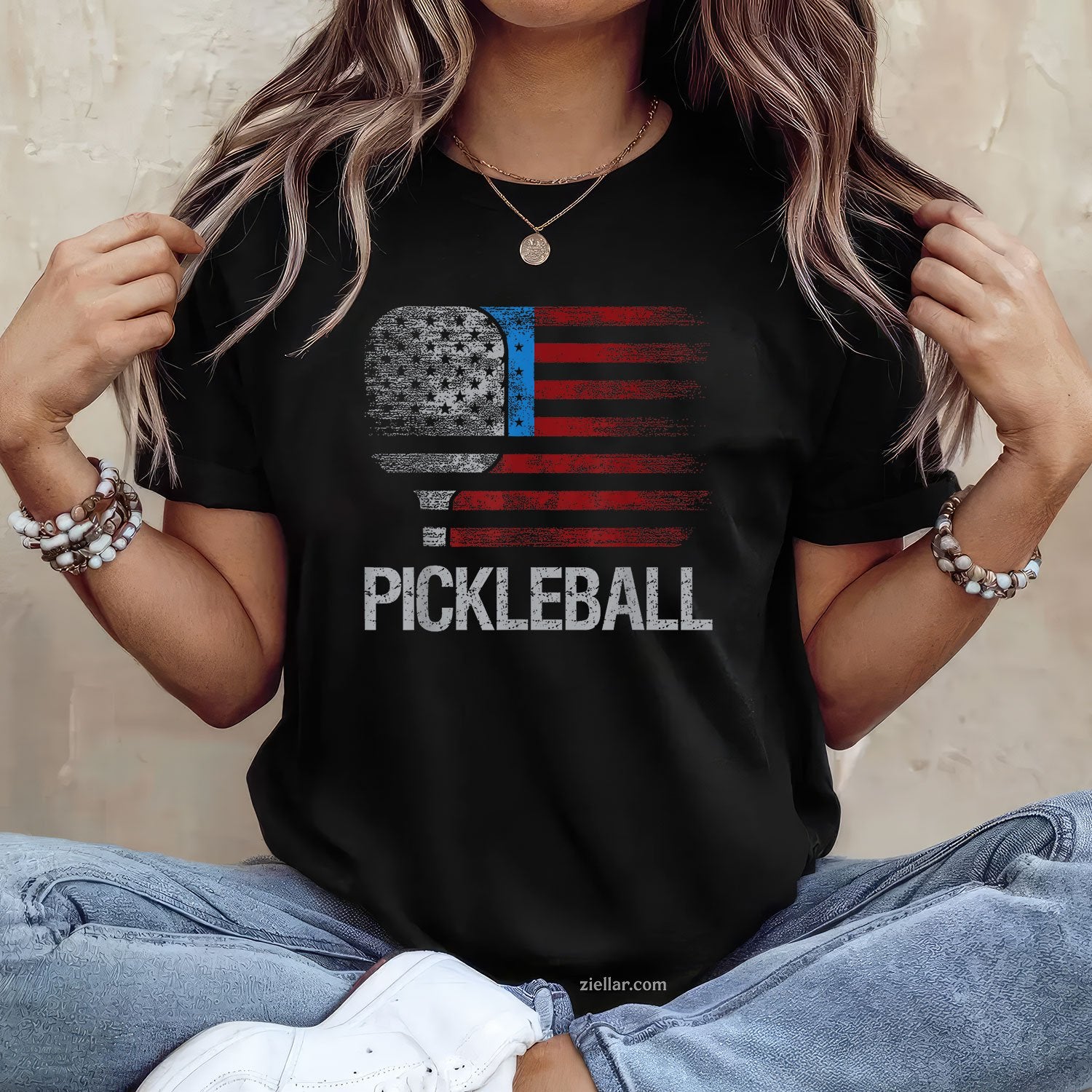 US Flag Pickleball Player