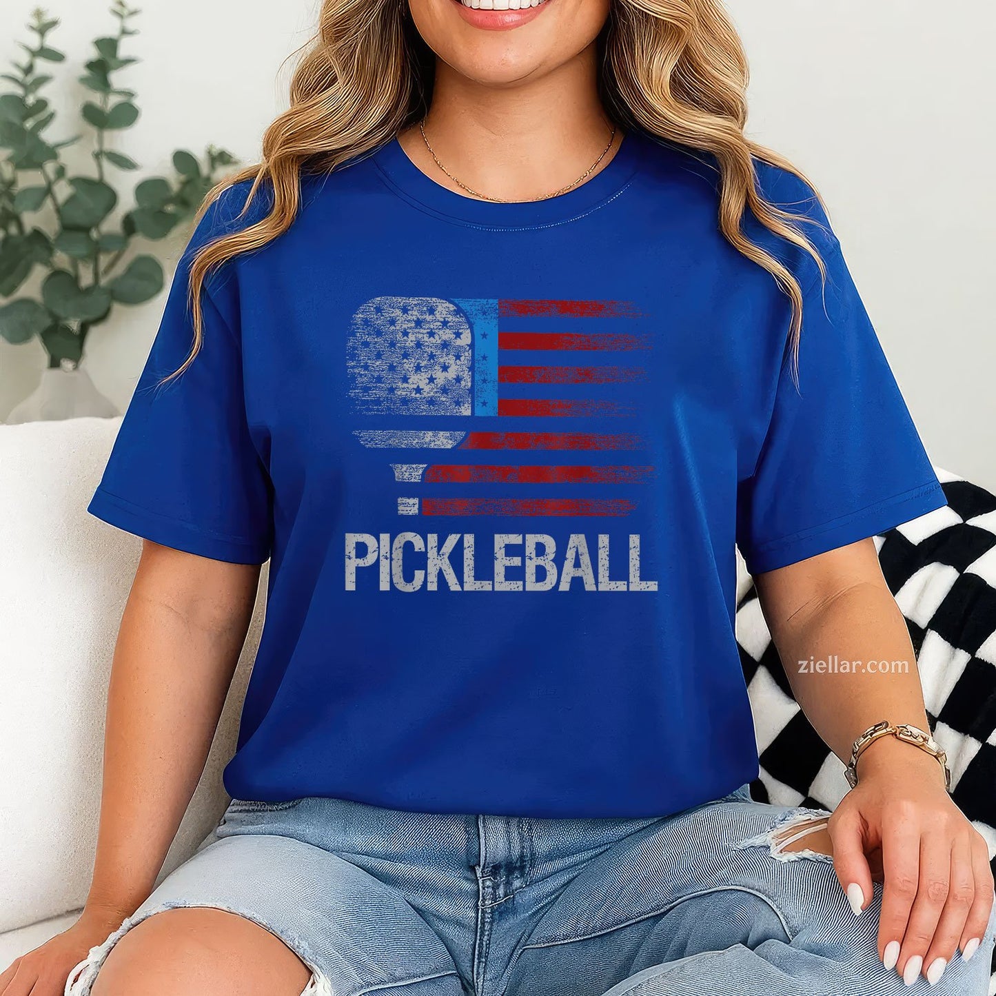US Flag Pickleball Player