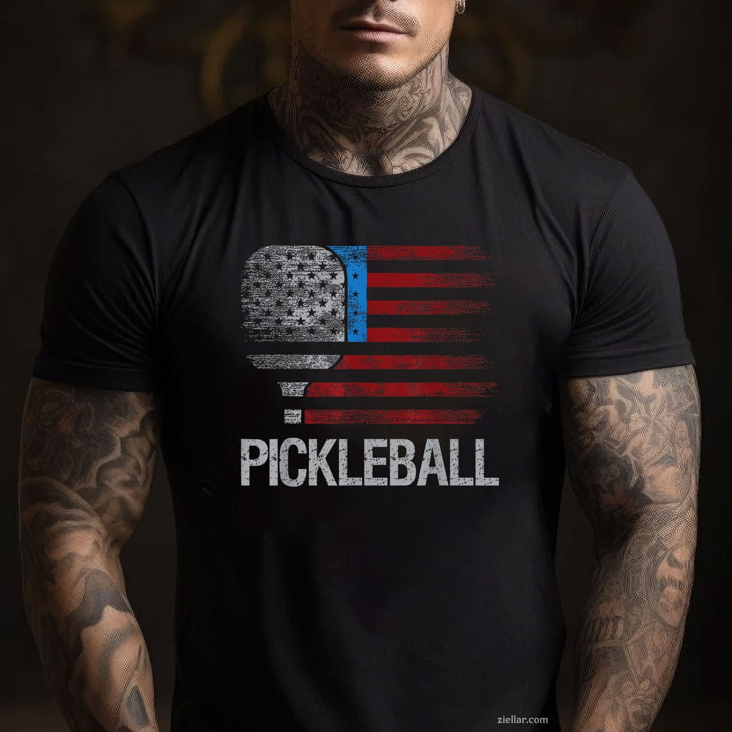 US Flag Pickleball Player