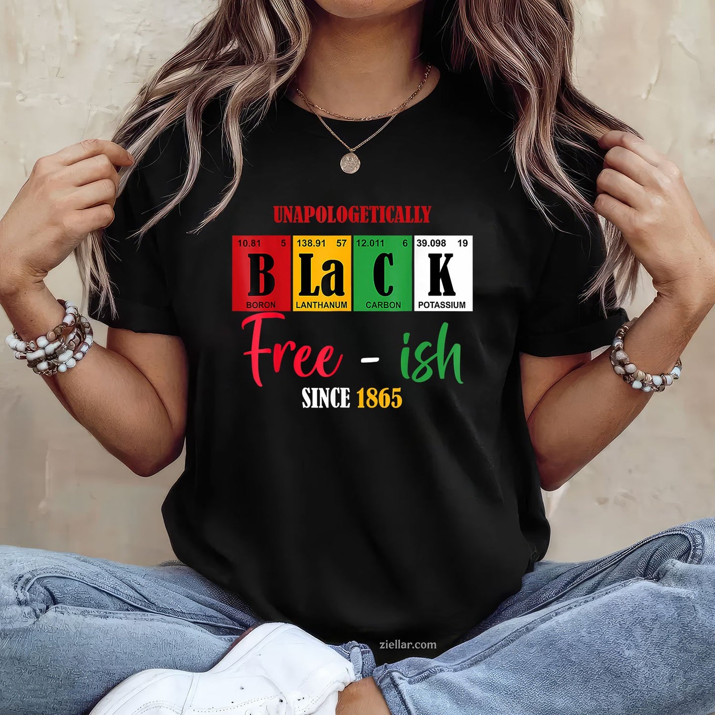 Unapologetically Black FreeIsh Since 1865 Juneteenth TShirt Unisex Adult TShirt