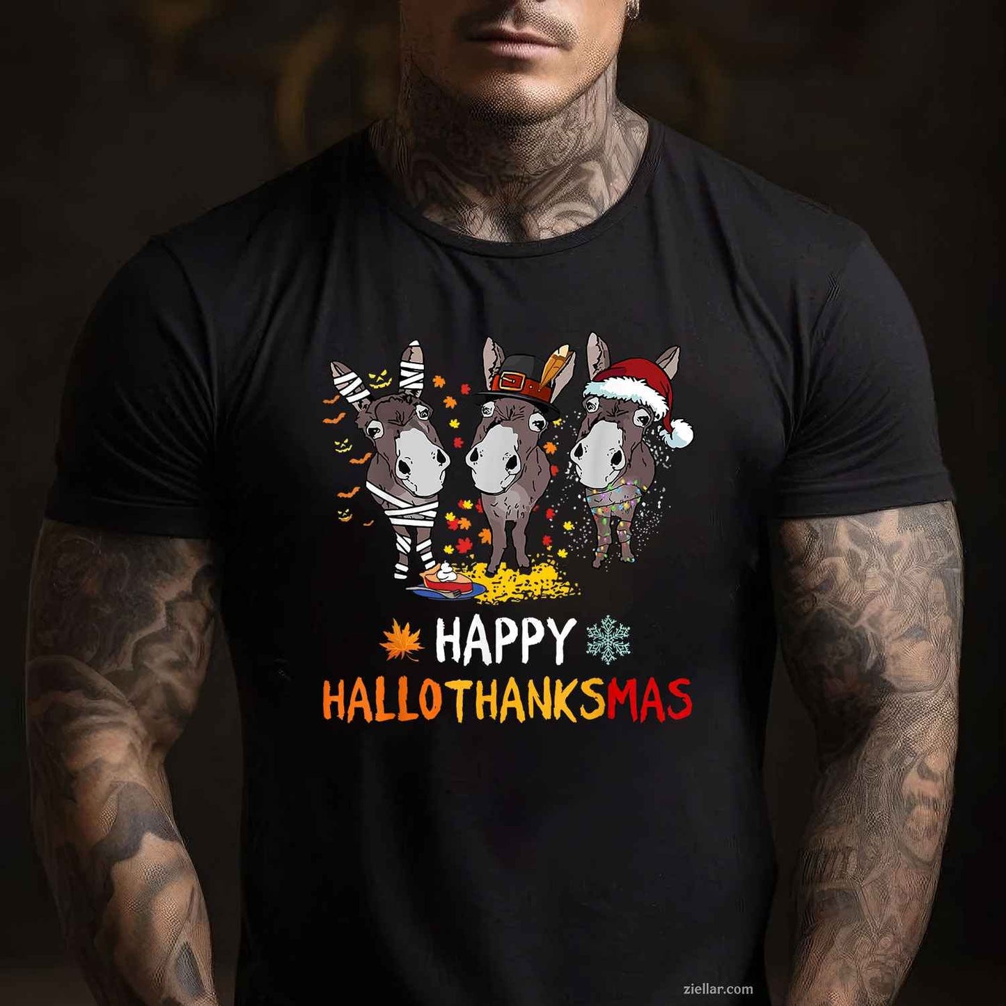Unisex  Black Small V-Neck Short Sleeve Casual Modern Cartoon Christmas Winter Holiday Funny Graphic Tee and T-Shirt Gift for Adults Men Women Unisex