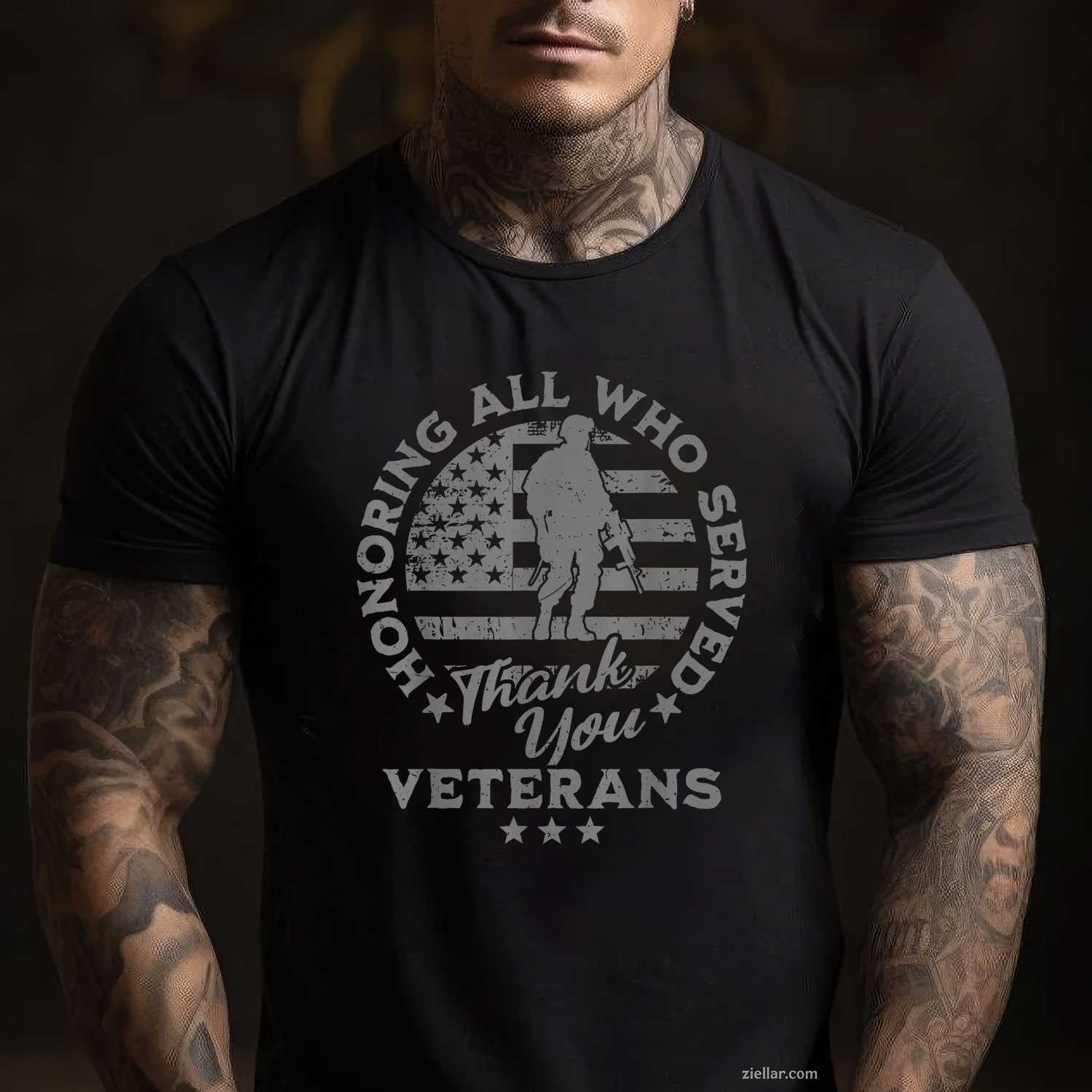Us Veterans Honoring All Who Served Thank You Veterans Day T-Shirt And Tee