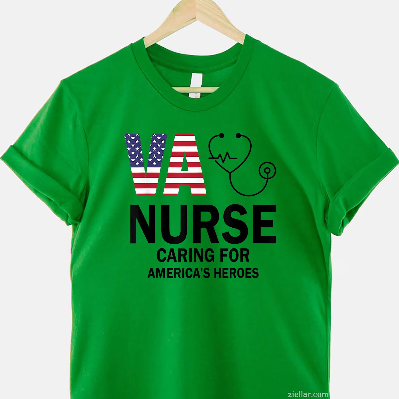 Va Nurse_ Caring For American'S Heroes, A Patriotic T-Shirt And Tee For Adults