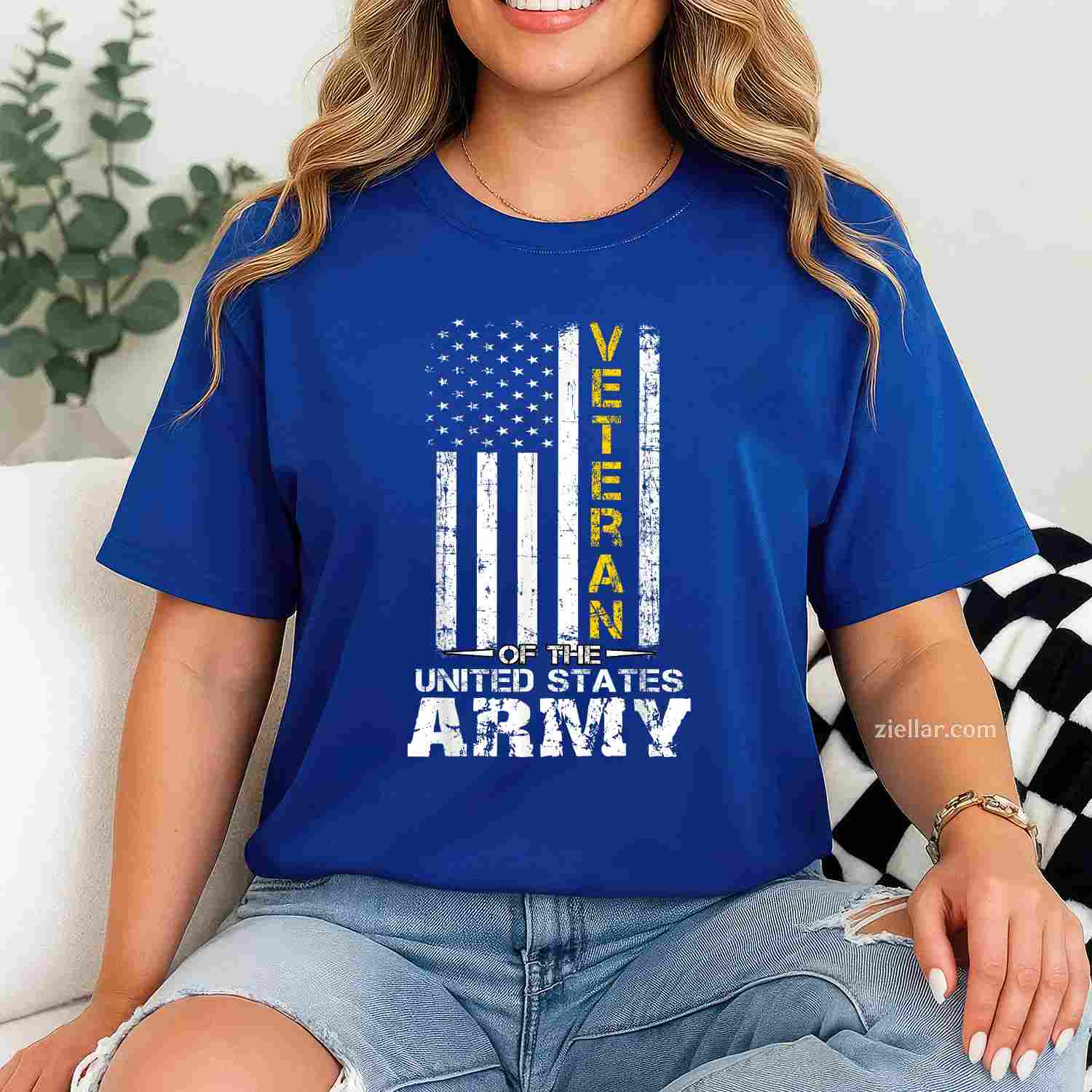 Veteran Of United States Us Army Veteran Gold Premium T-Shirt And Tee