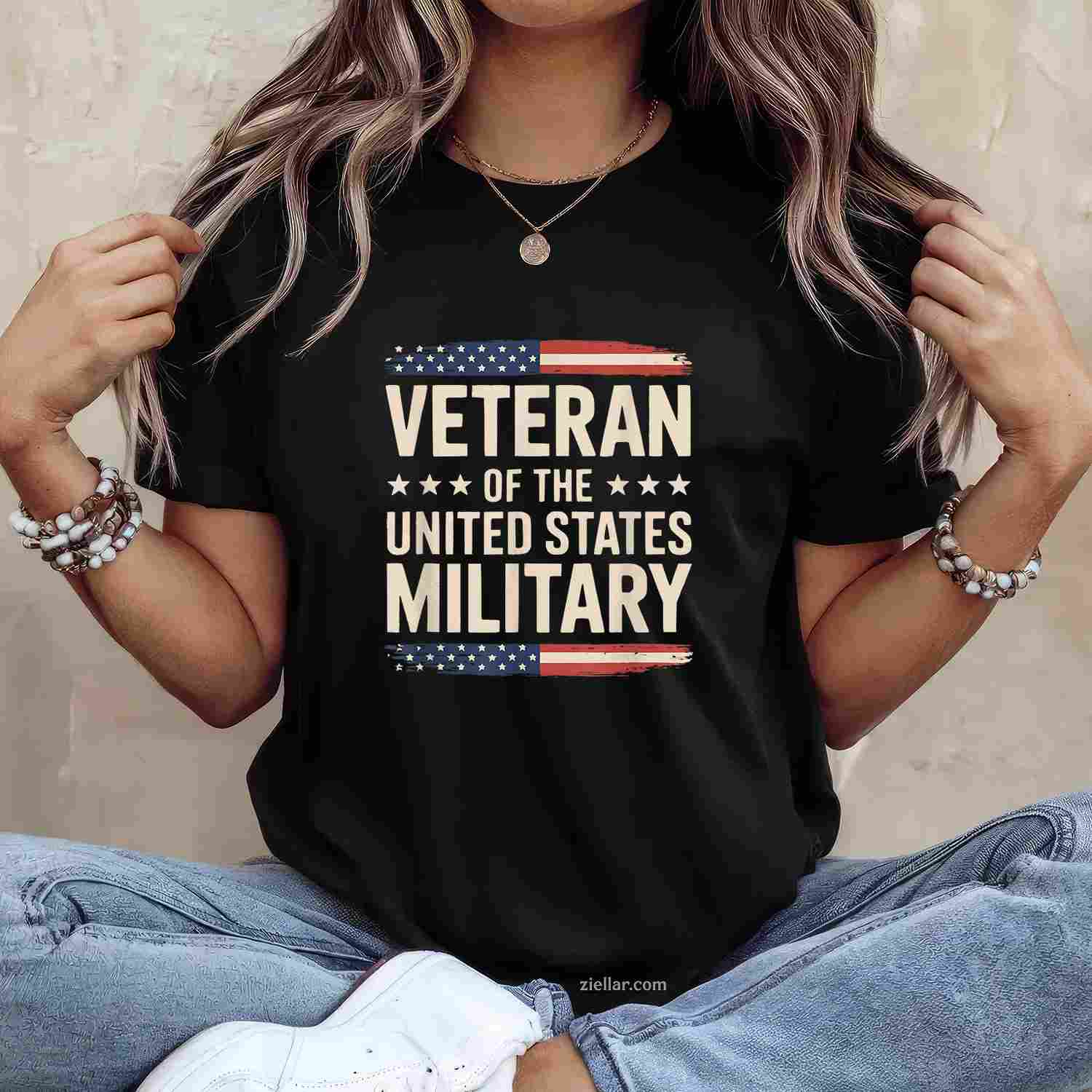 Veteran Of The Military Proud Veteran Design T-Shirt And Tee For All Adults