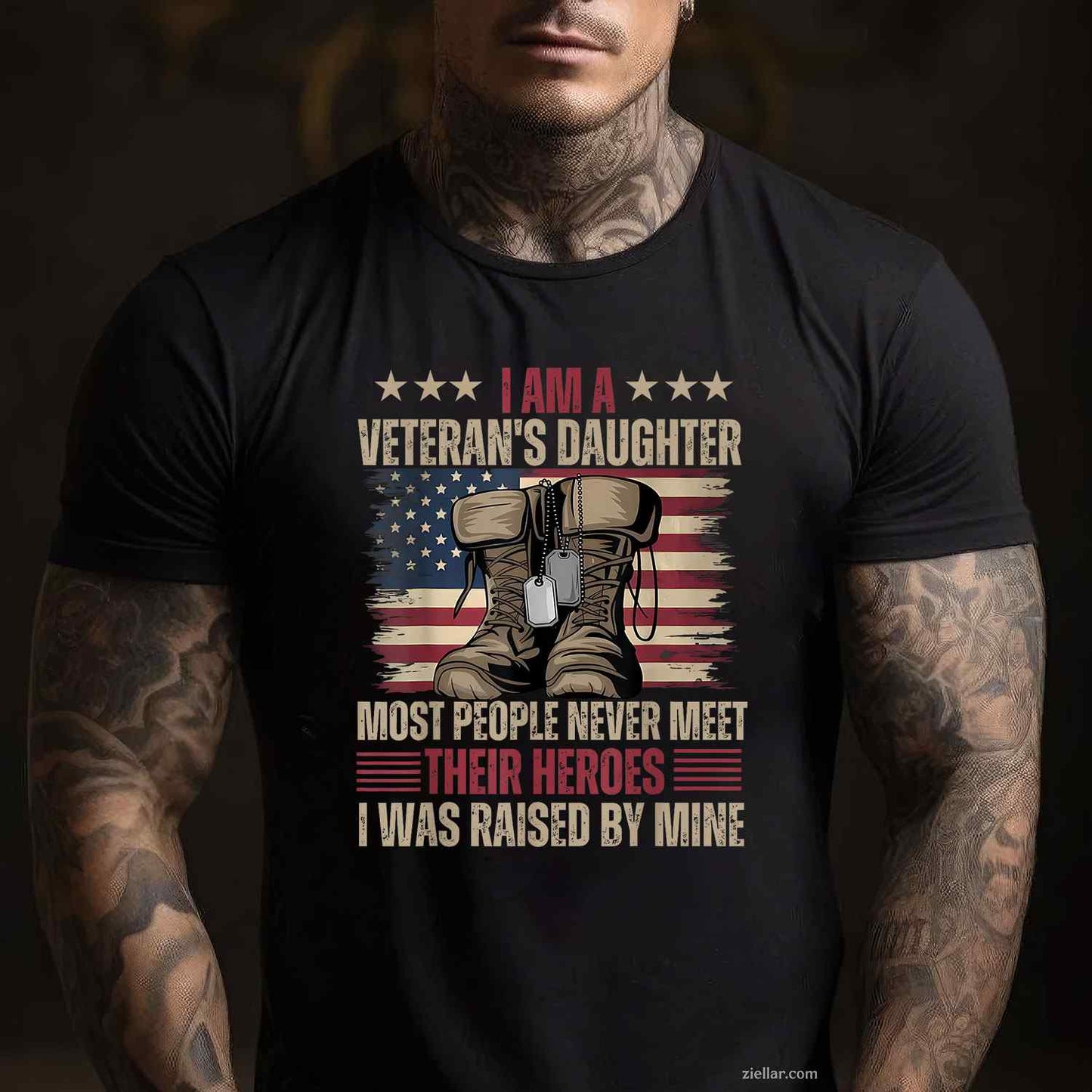 Veteran'S Daughter_ Most People Never Meet Their Heroes T-Shirt And Tee For Adults