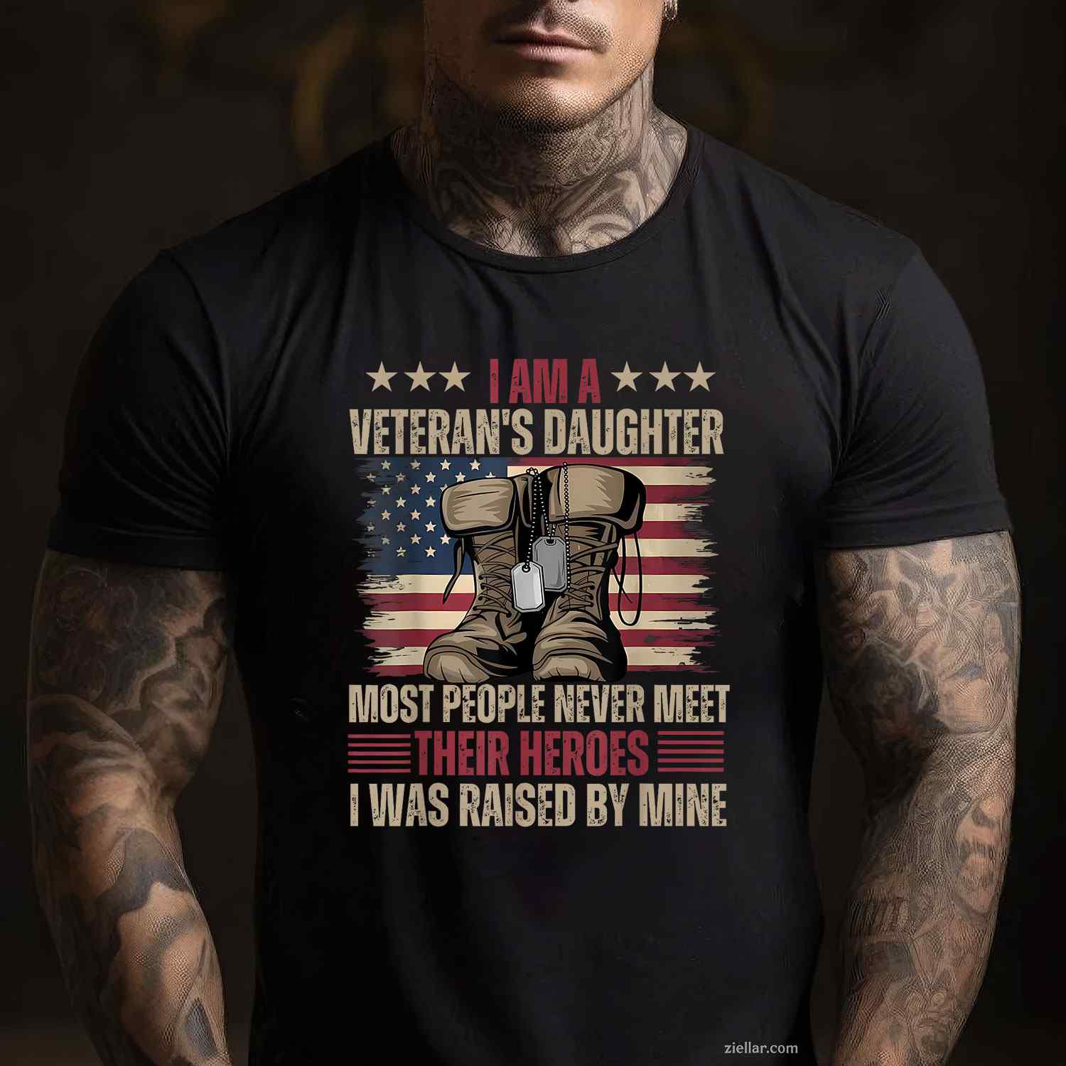 Veteran'S Daughter_ Most People Never Meet Their Heroes T-Shirt And Tee For Adults