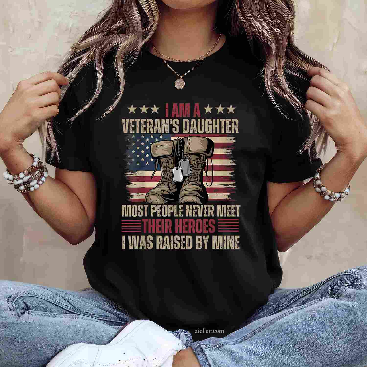 Veteran'S Daughter_ Most People Never Meet Their Heroes T-Shirt And Tee For Adults