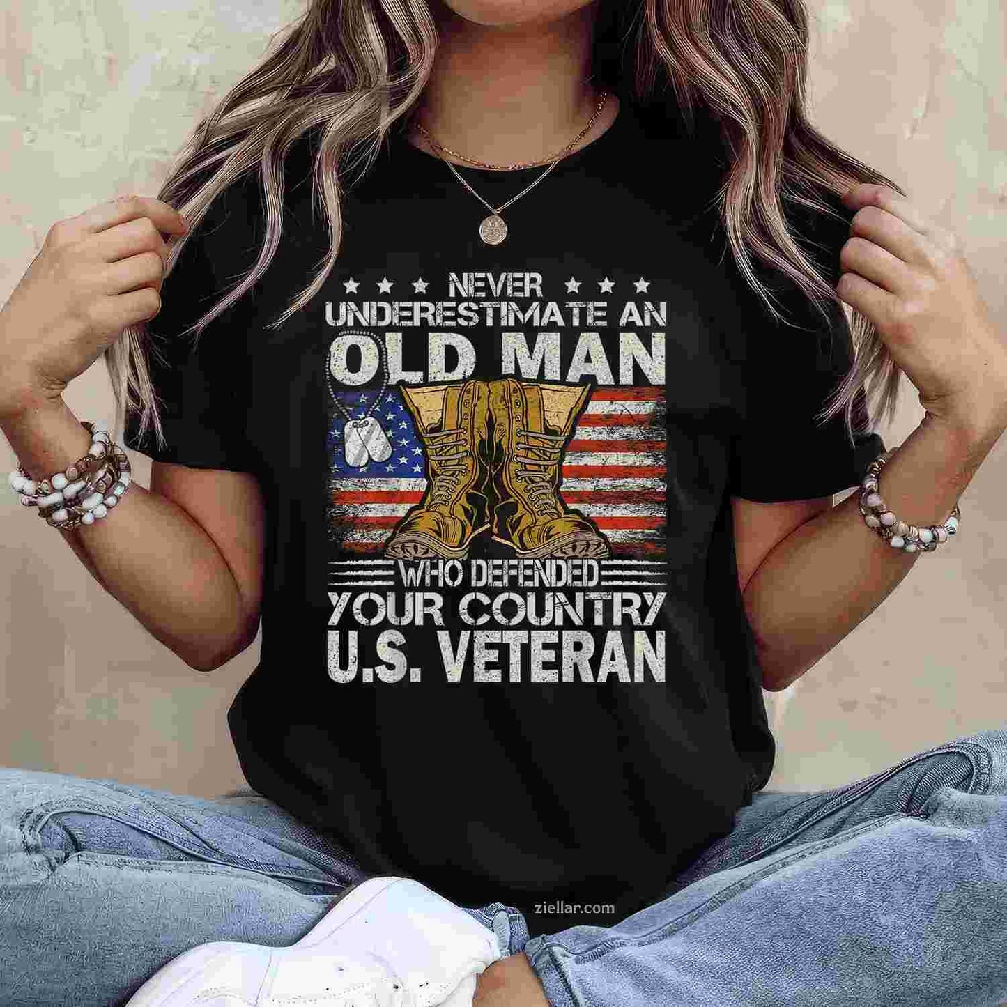Veteran & Father's Day designs US Veteran veterans day Us Patriot T-Shirt Tee, Black for Men Women Adults Unisex