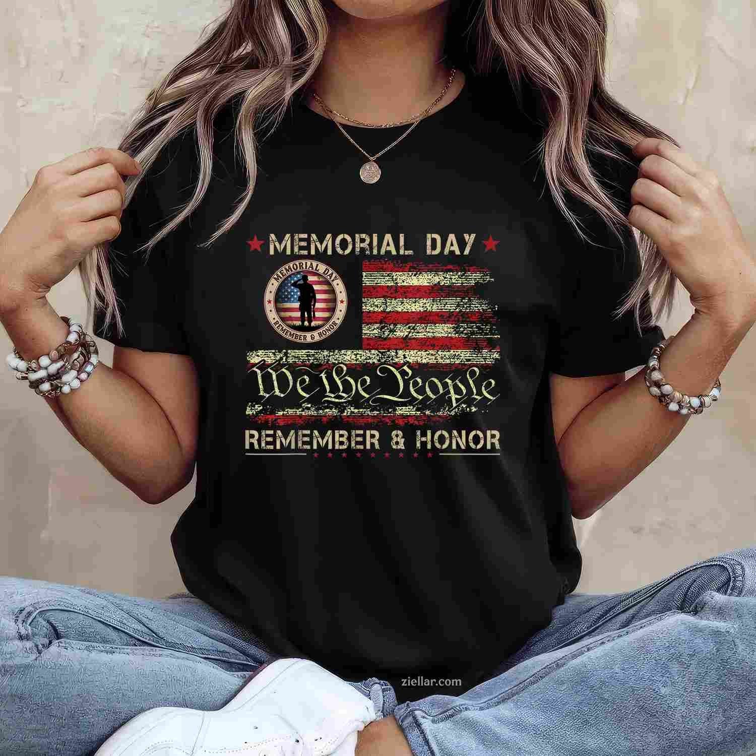 Veterans Day 2025 USA Memorial Day Red Poppy Flower Military T-Shirt Tee for Men Women Adults Unisex