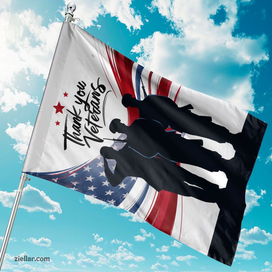 Veterans Day Garden Flag - Double Sided Patriotic Decoration, Honor Your Hero