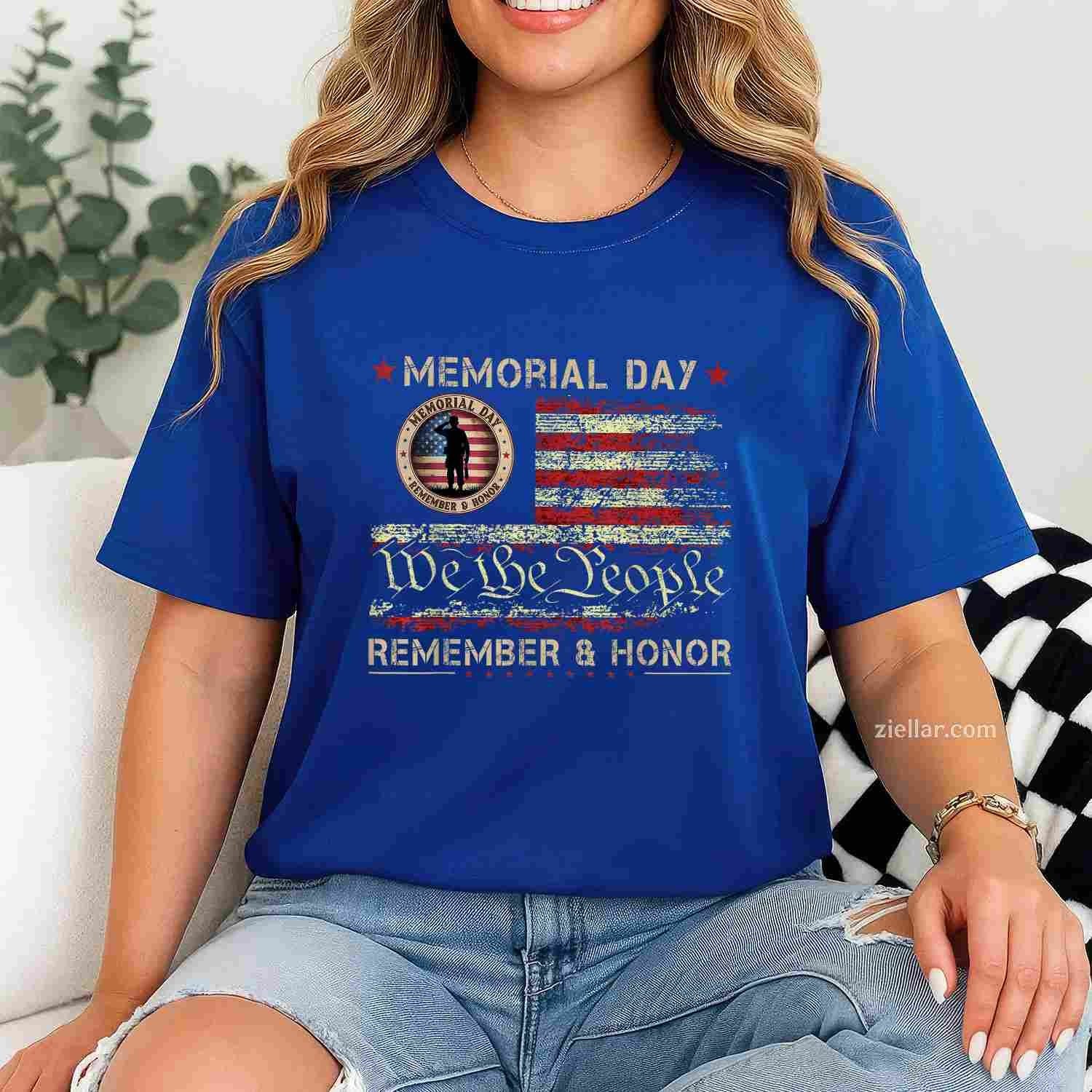 Veterans Day 2025 USA Memorial Day Red Poppy Flower Military T-Shirt Tee for Men Women Adults Unisex