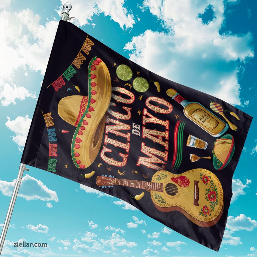 Vintage Mexican Celebration Poster with Bold Design for Party and Home Decor