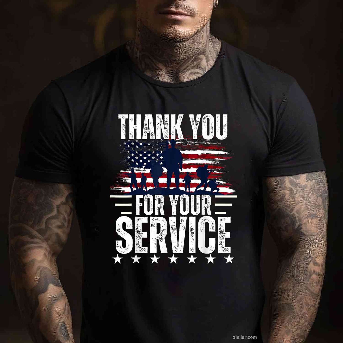Vintage Veteran Thank You For Your Service Tee Veteran'S Day T-Shirt And Tee