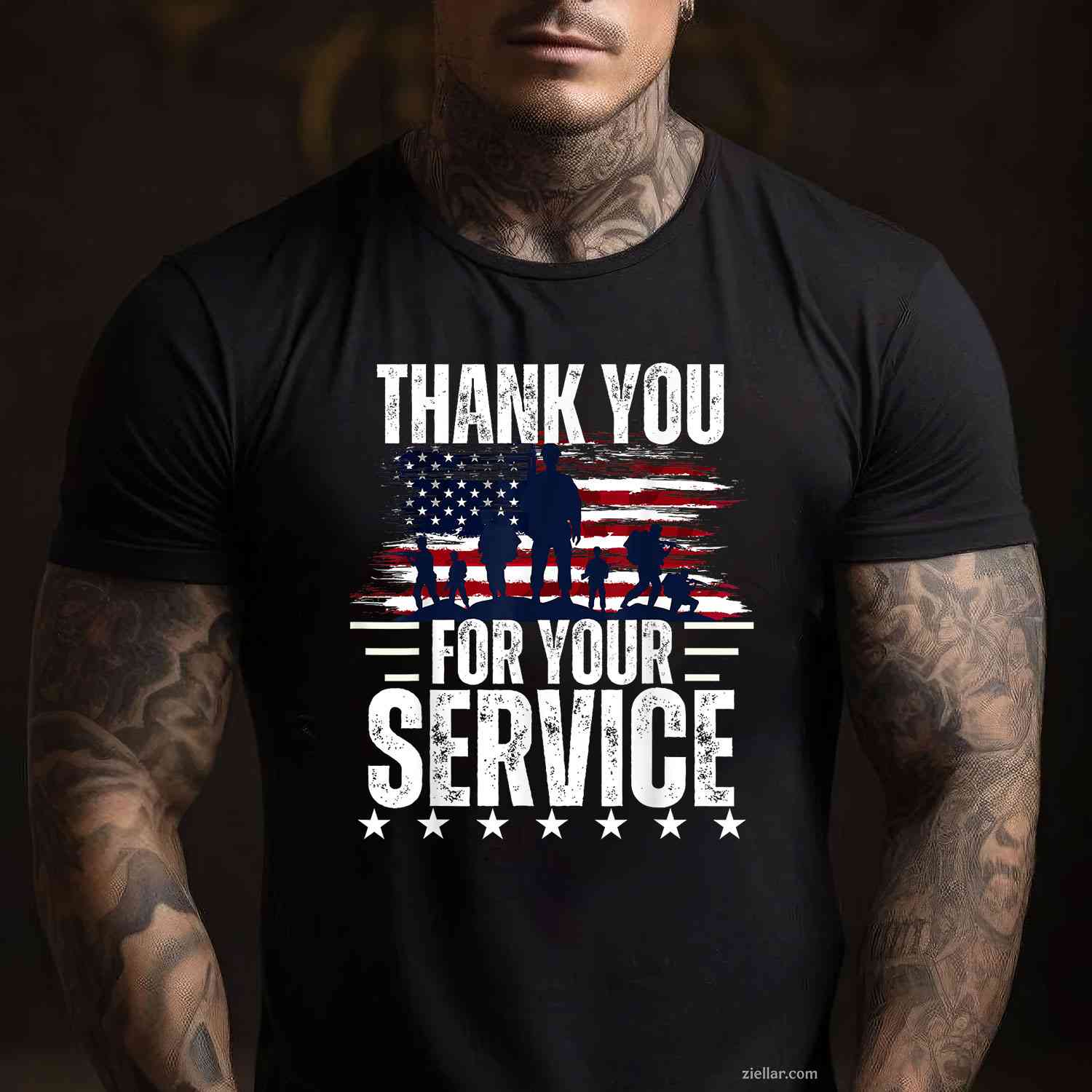 Vintage Veteran Thank You For Your Service Tee Veteran'S Day T-Shirt And Tee