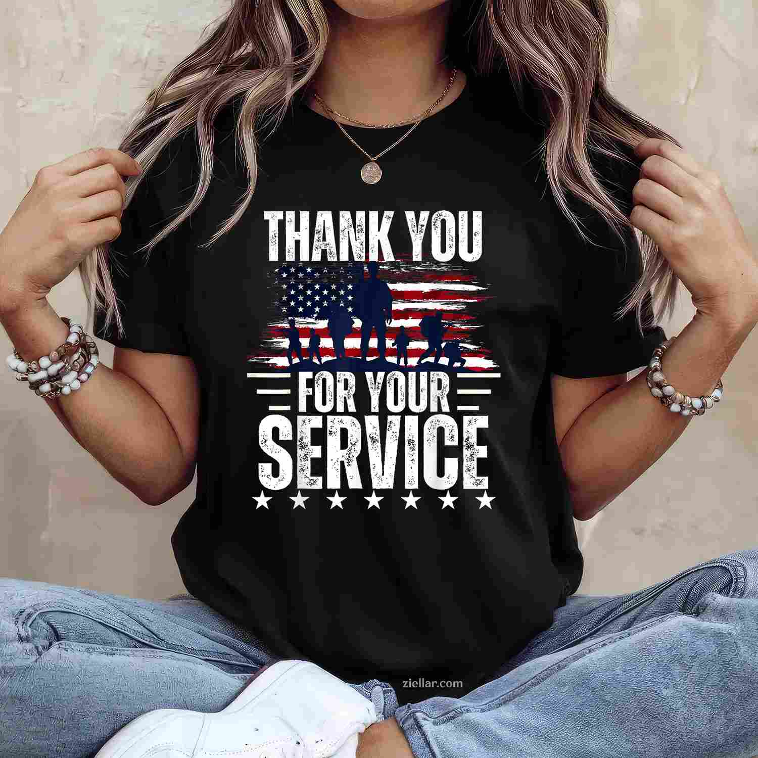 Vintage Veteran Thank You For Your Service Tee Veteran'S Day T-Shirt And Tee