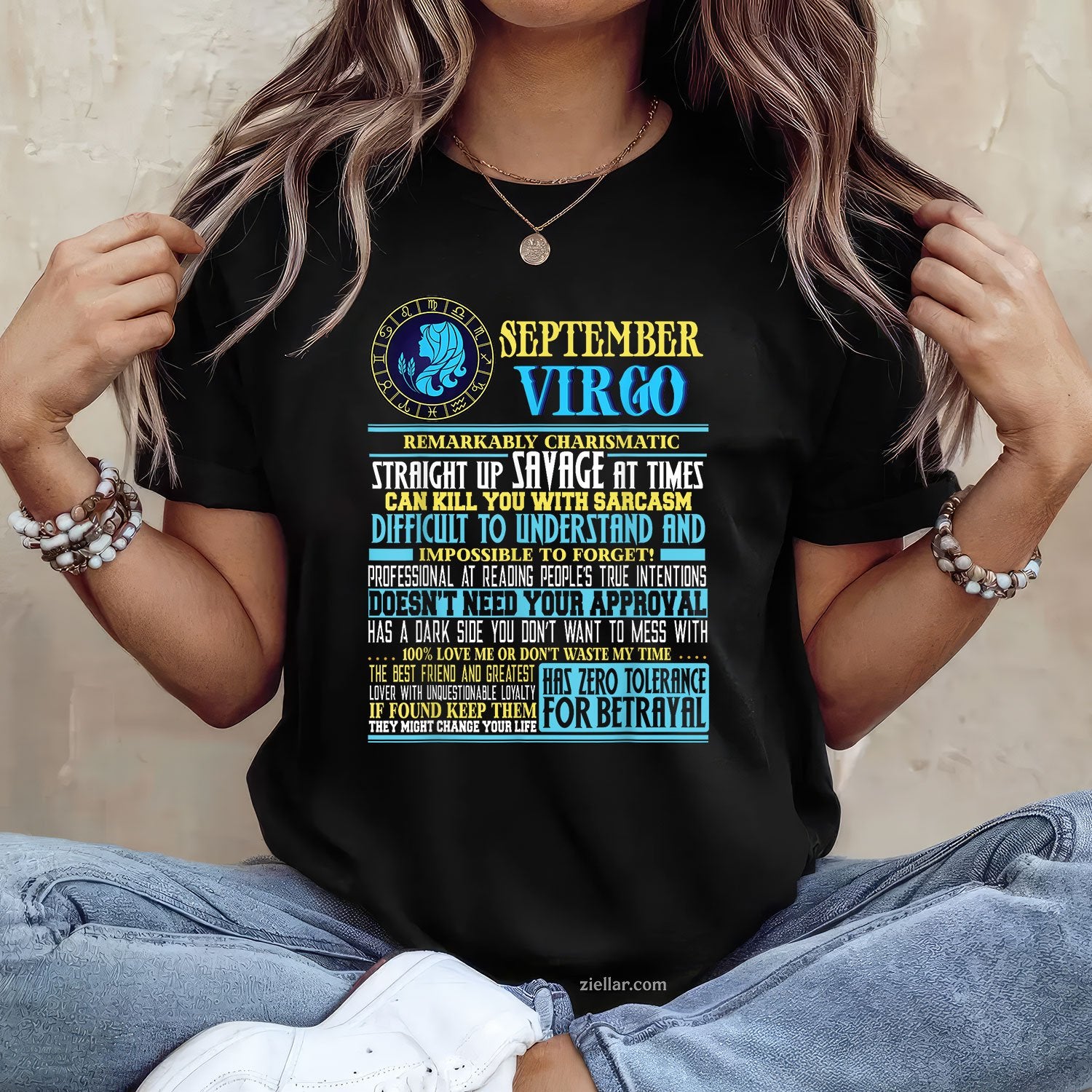 Virgo Facts Funny Tee and T-Shirt, September Zodiac Birthday T-Shirt Gift for Adults