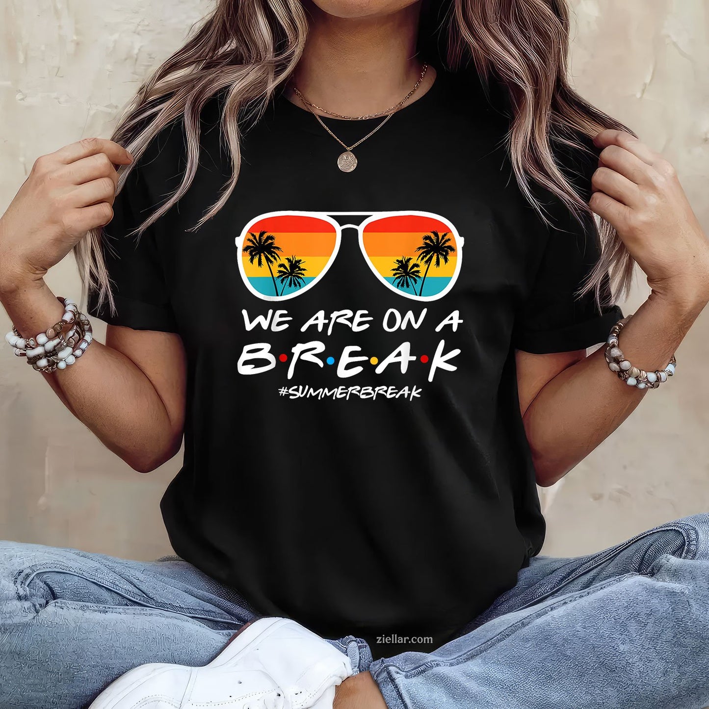 We Are On a Break Tee and T-Shirt, End of School Year Summer Vacation T-Shirt for Teachers