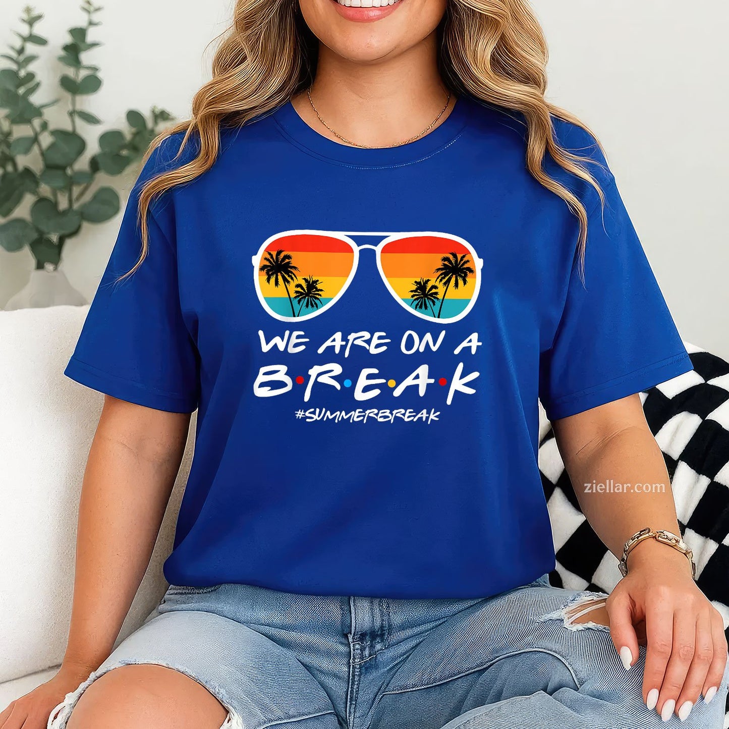We Are On a Break Tee and T-Shirt, End of School Year Summer Vacation T-Shirt for Teachers