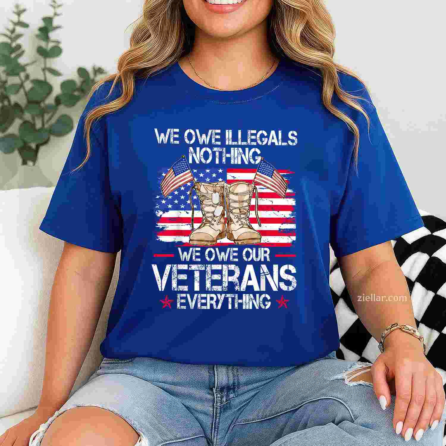We Owe Illegals Nothing We Owe Our Veterans Everything T-Shirt And Tee
