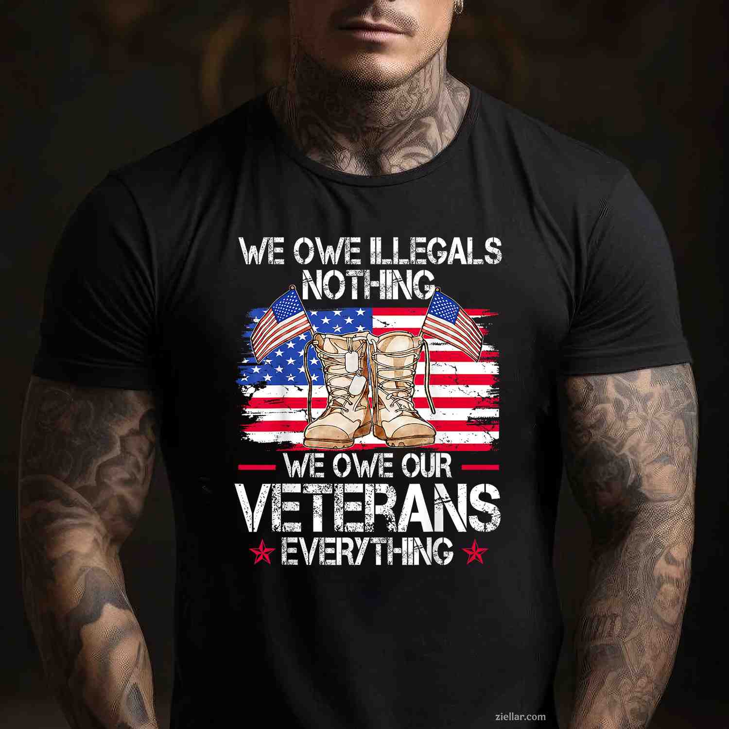 We Owe Illegals Nothing We Owe Our Veterans Everything T-Shirt And Tee