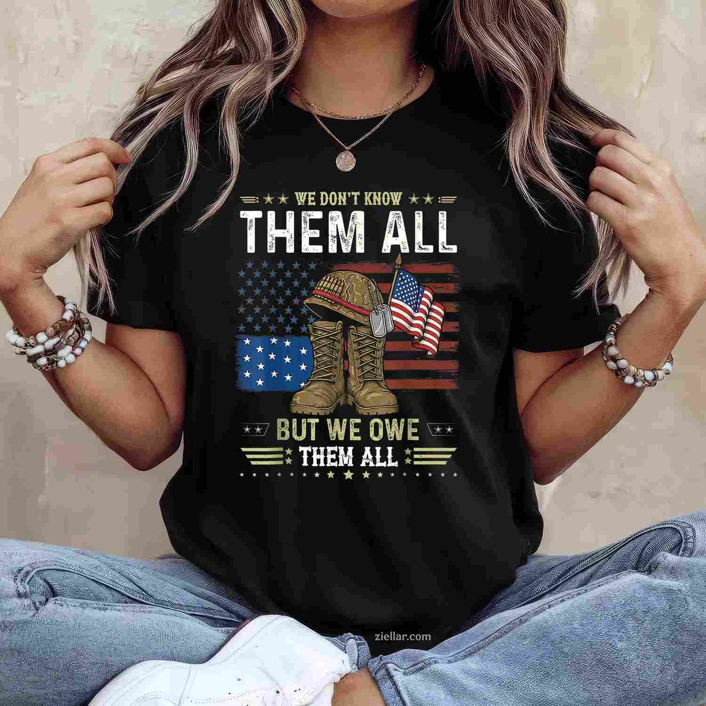 We Owe Them All Partiotic Veterans Day Memorial Day T-Shirt And Tee