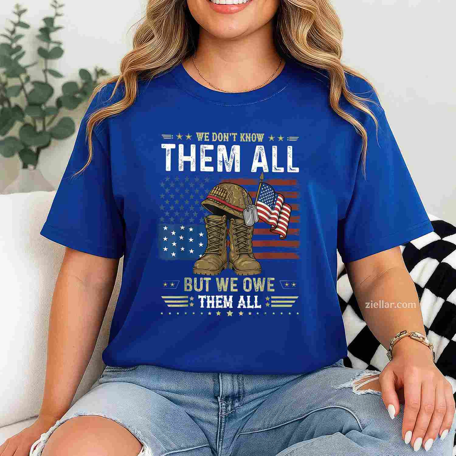 We Owe Them All Partiotic Veterans Day Memorial Day T-Shirt And Tee