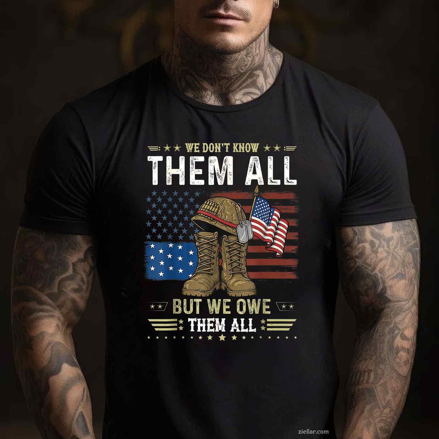 We Owe Them All Partiotic Veterans Day Memorial Day T-Shirt And Tee