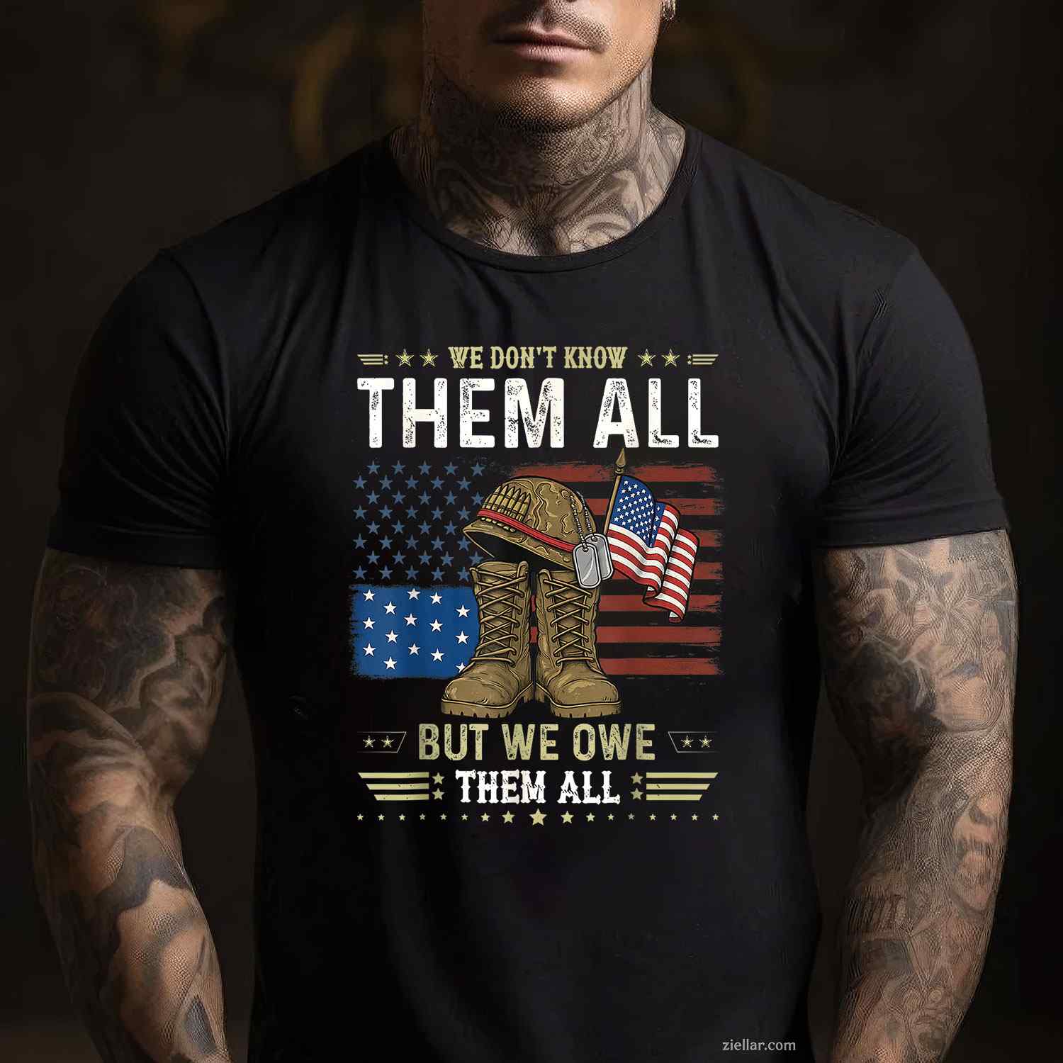 We Owe Them All Partiotic Veterans Day Memorial Day T-Shirt And Tee