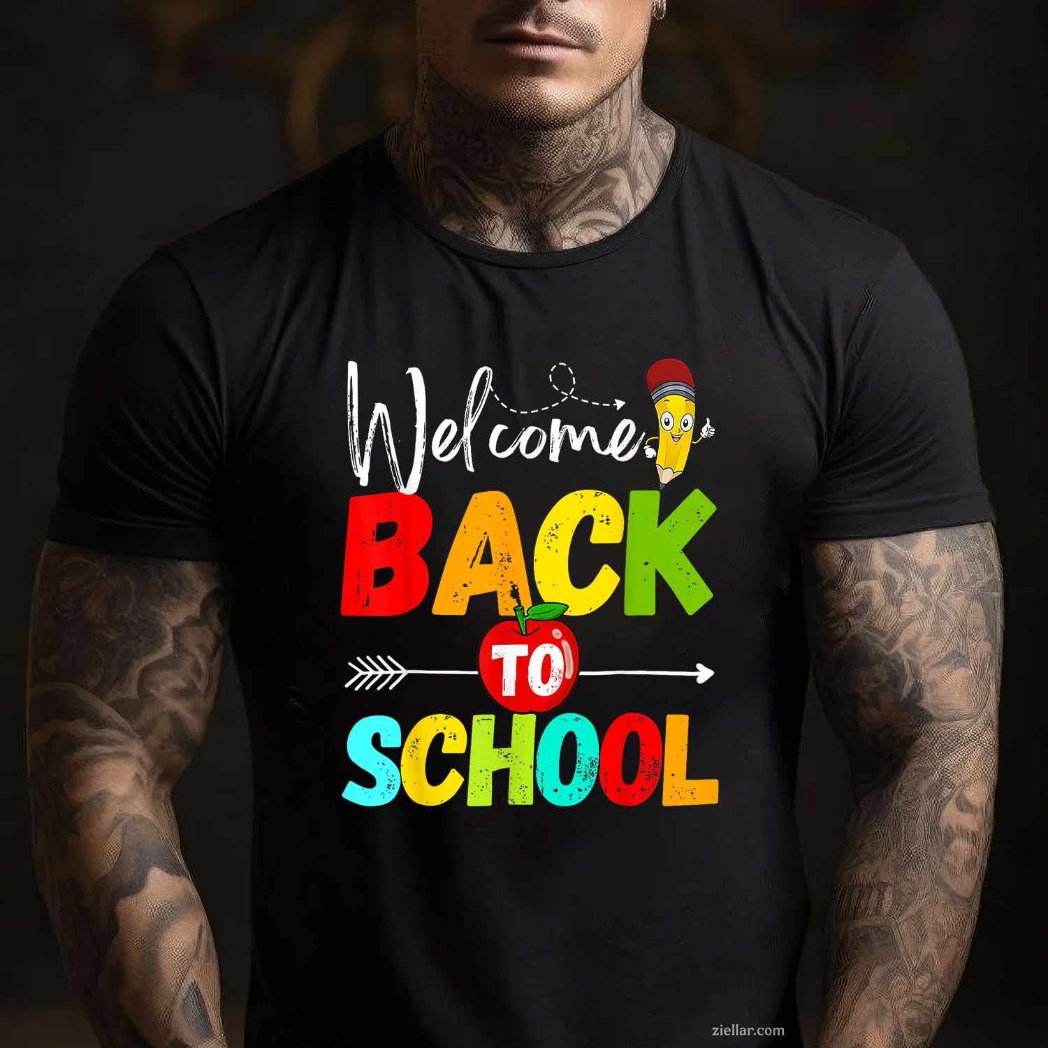 Welcome Back To School 2025 Teachers Students First Day T-Shirt Tee for Men Women