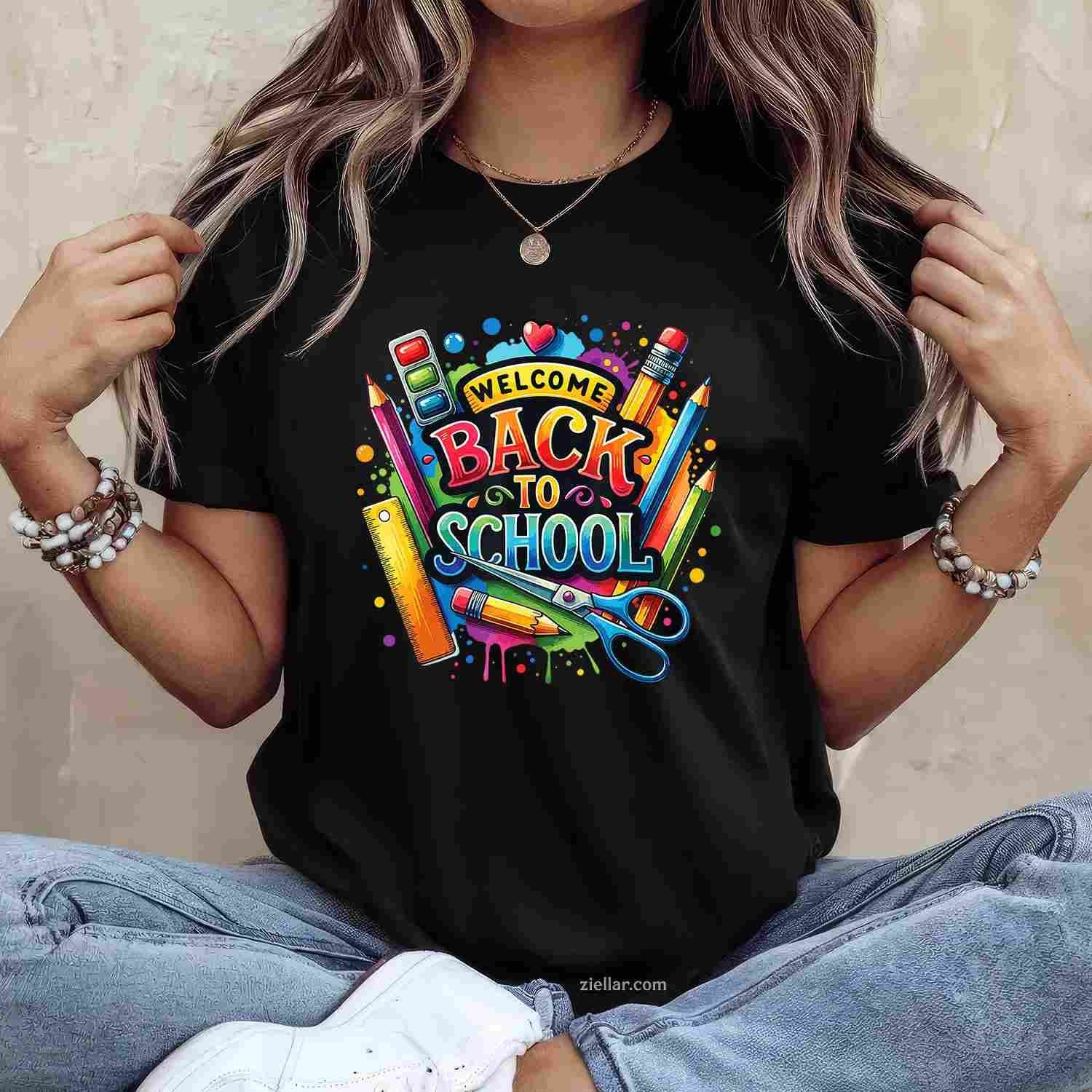 Welcome Back To School First Day of School Teachers T-Shirt Tee for Men Women Adults Unisex