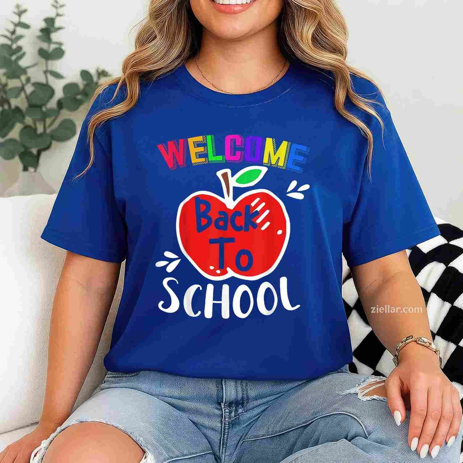 Welcome Back To School Shirt Funny Teachers Students Gift Men Women T-Shirt Tee