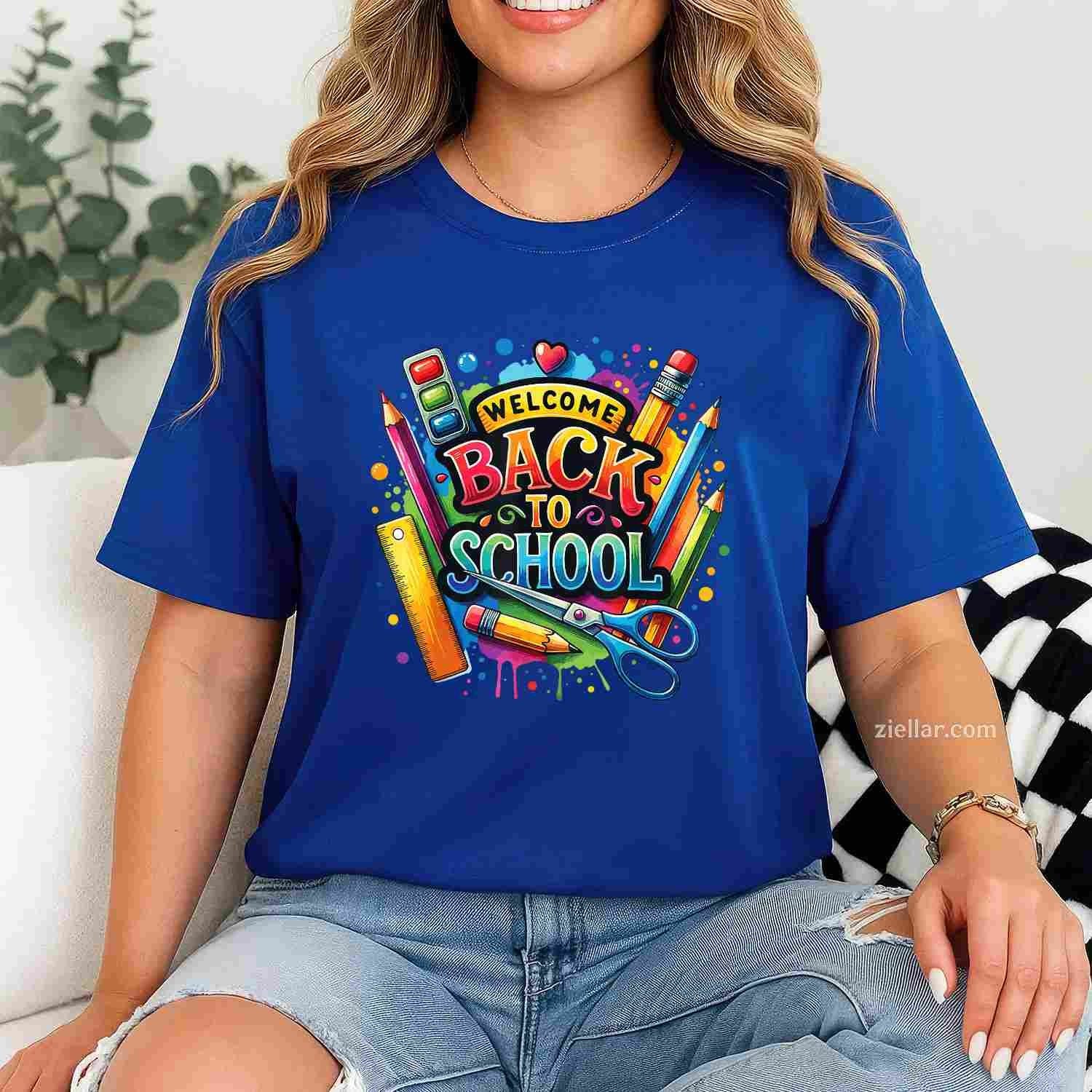 Welcome Back To School First Day of School Teachers T-Shirt Tee for Men Women Adults Unisex