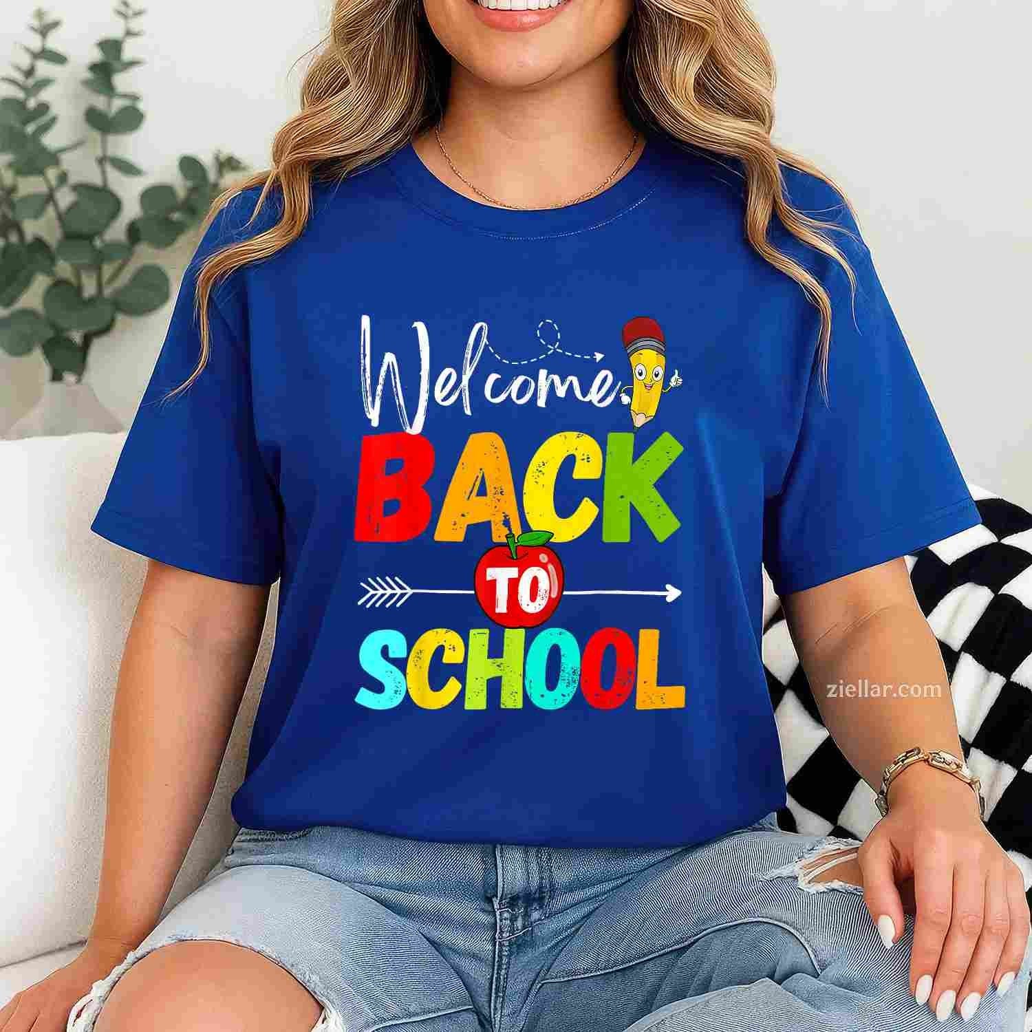 Welcome Back To School 2025 Teachers Students First Day T-Shirt Tee for Men Women