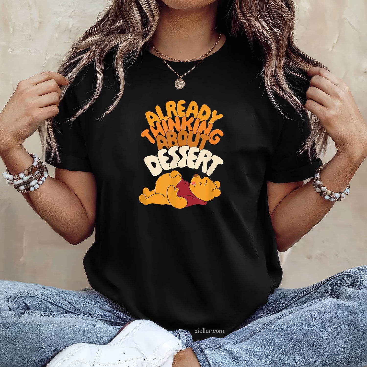 Winnie the Pooh Thanksgiving Tee and T-Shirt, Funny Dessert Lover T-Shirt for Adults