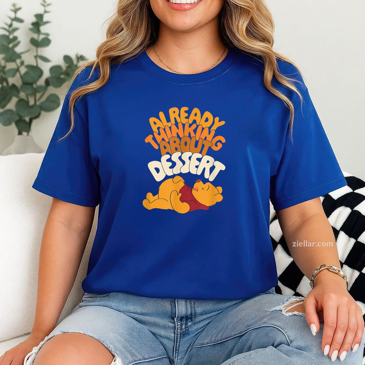 Winnie the Pooh Thanksgiving Tee and T-Shirt, Funny Dessert Lover T-Shirt for Adults