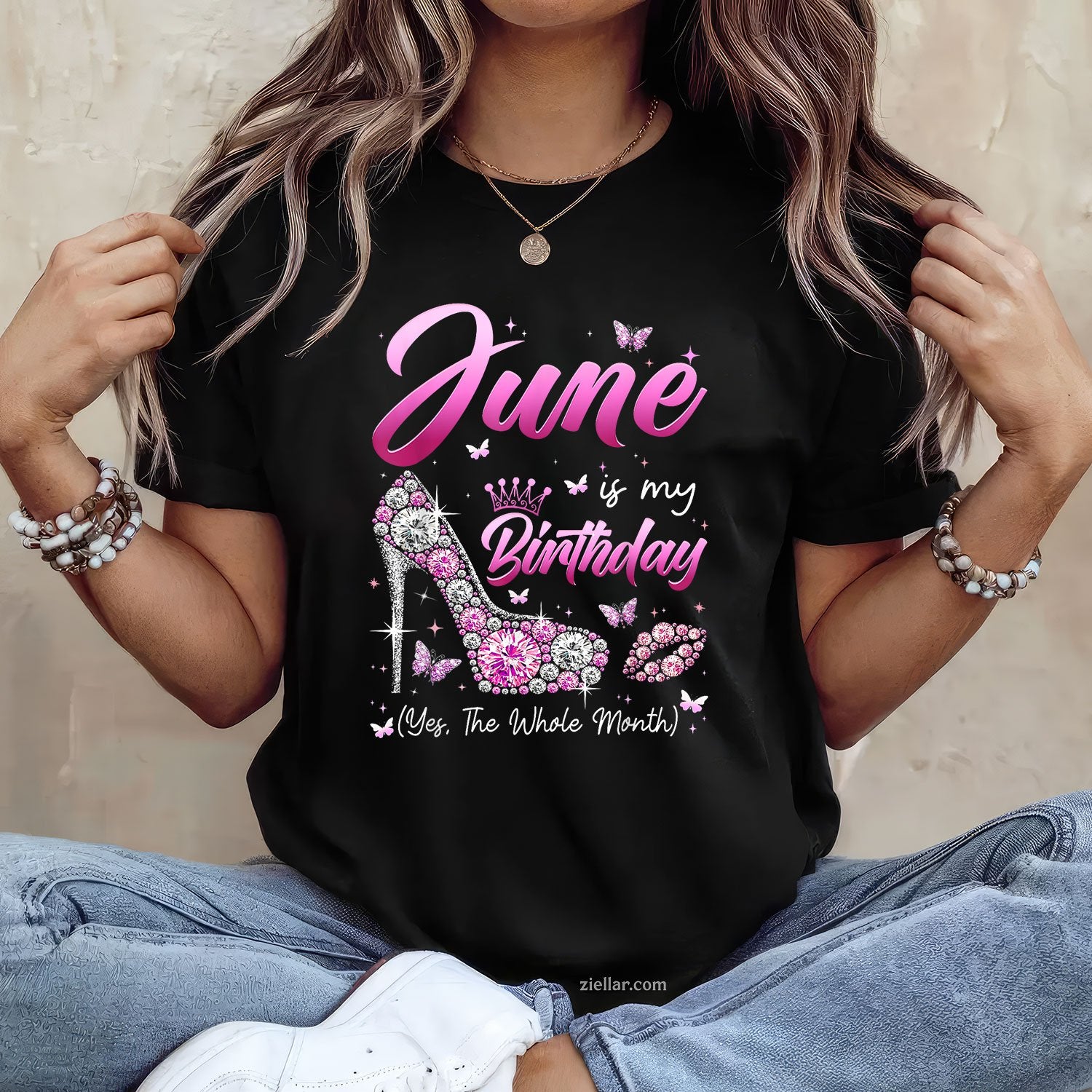 Womens June Is My Birthday Queen The Whole Month Girl