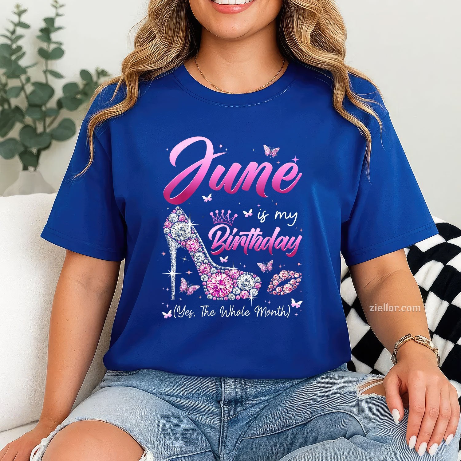 Womens June Is My Birthday Queen The Whole Month Girl