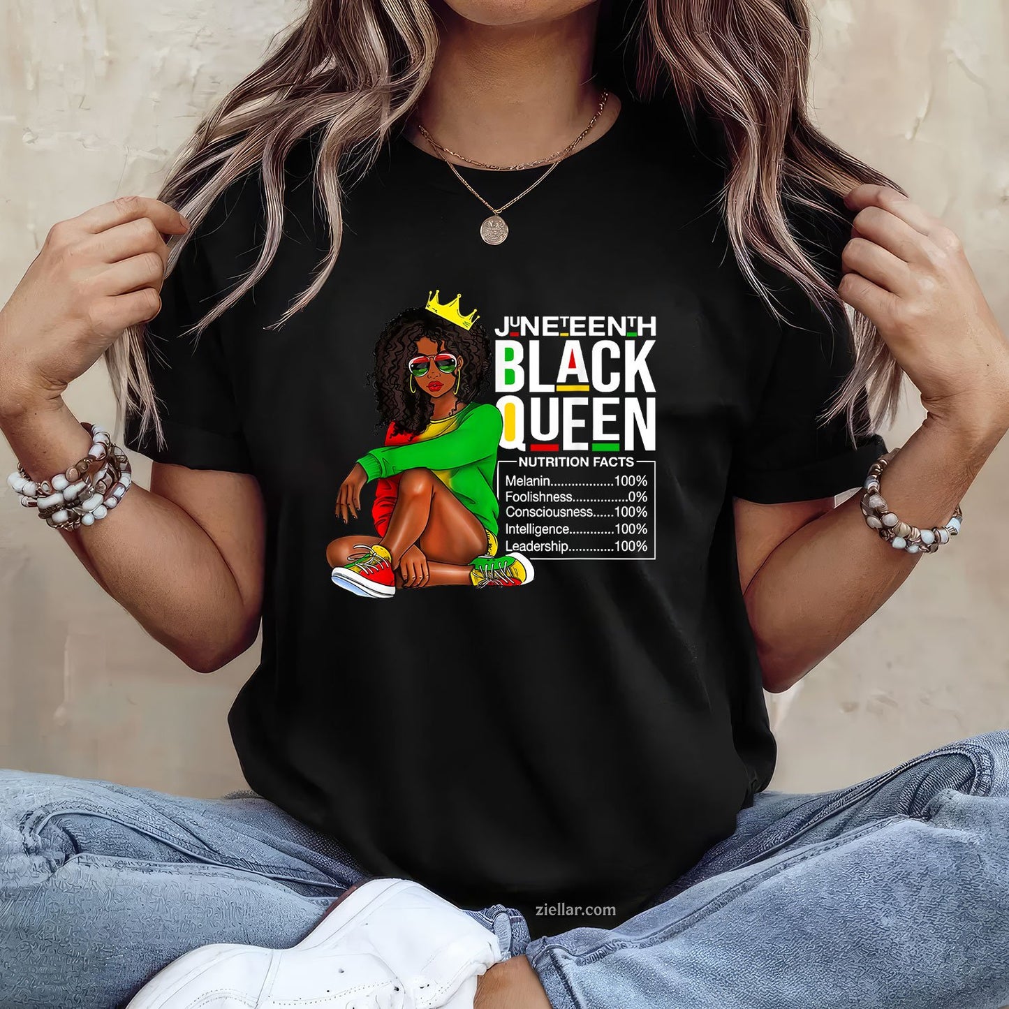 Womens Juneteenth Black Queen