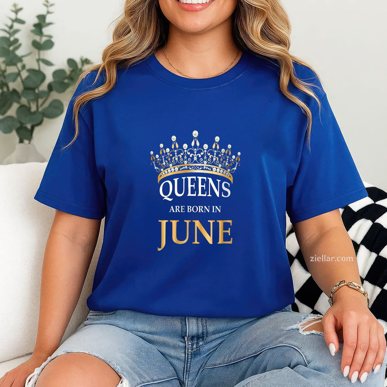 Womens Womens Queens Are Born In June Girl Birthday