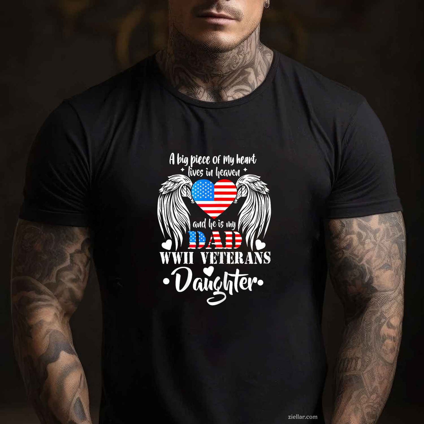 Wwii Veterans Daughter Gift_ Dad Remembrance Veteran Day T-Shirt And Tee For Adults