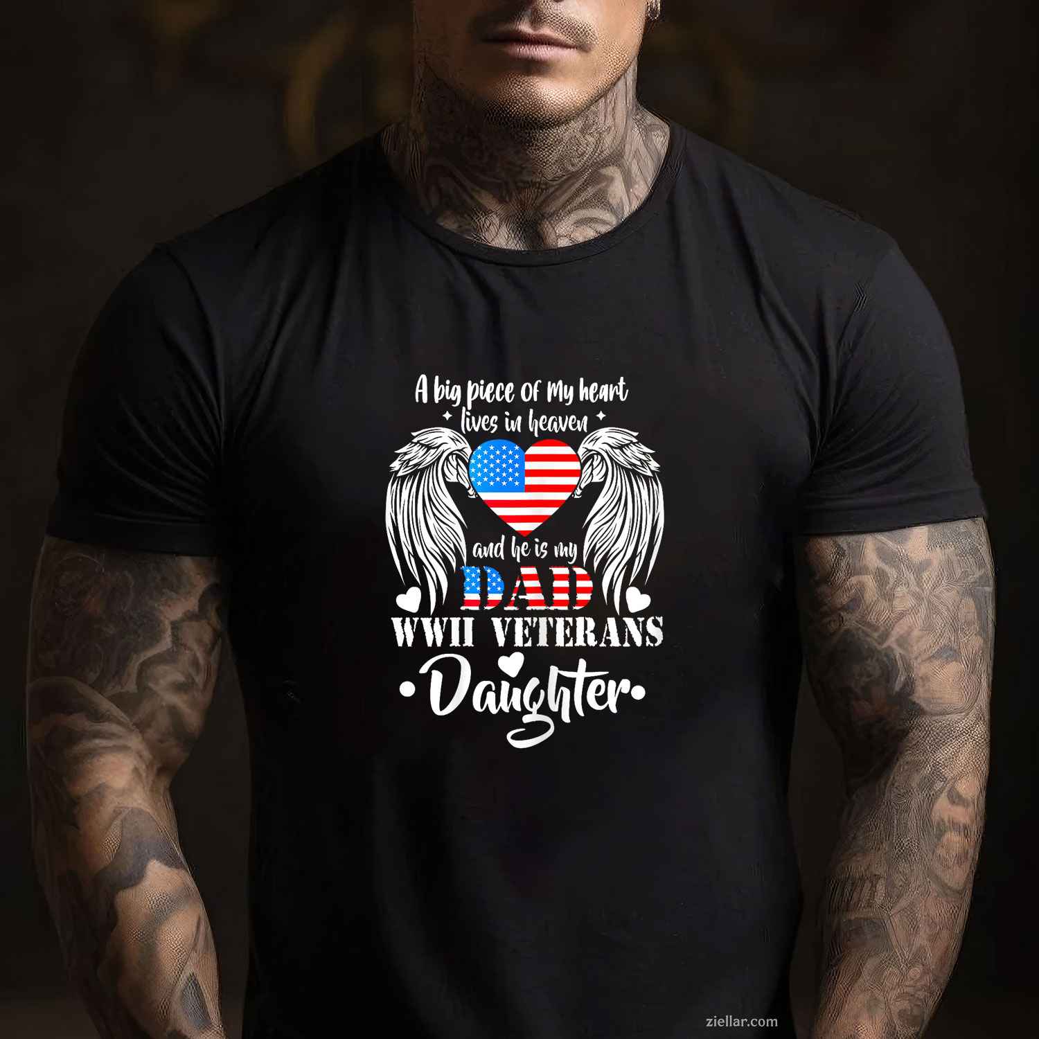 Wwii Veterans Daughter Gift_ Dad Remembrance Veteran Day T-Shirt And Tee For Adults