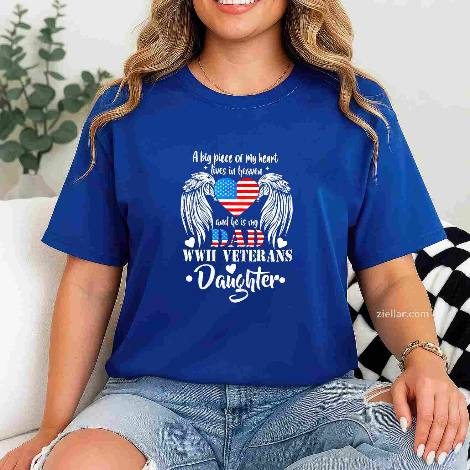 Wwii Veterans Daughter Gift_ Dad Remembrance Veteran Day T-Shirt And Tee For Adults