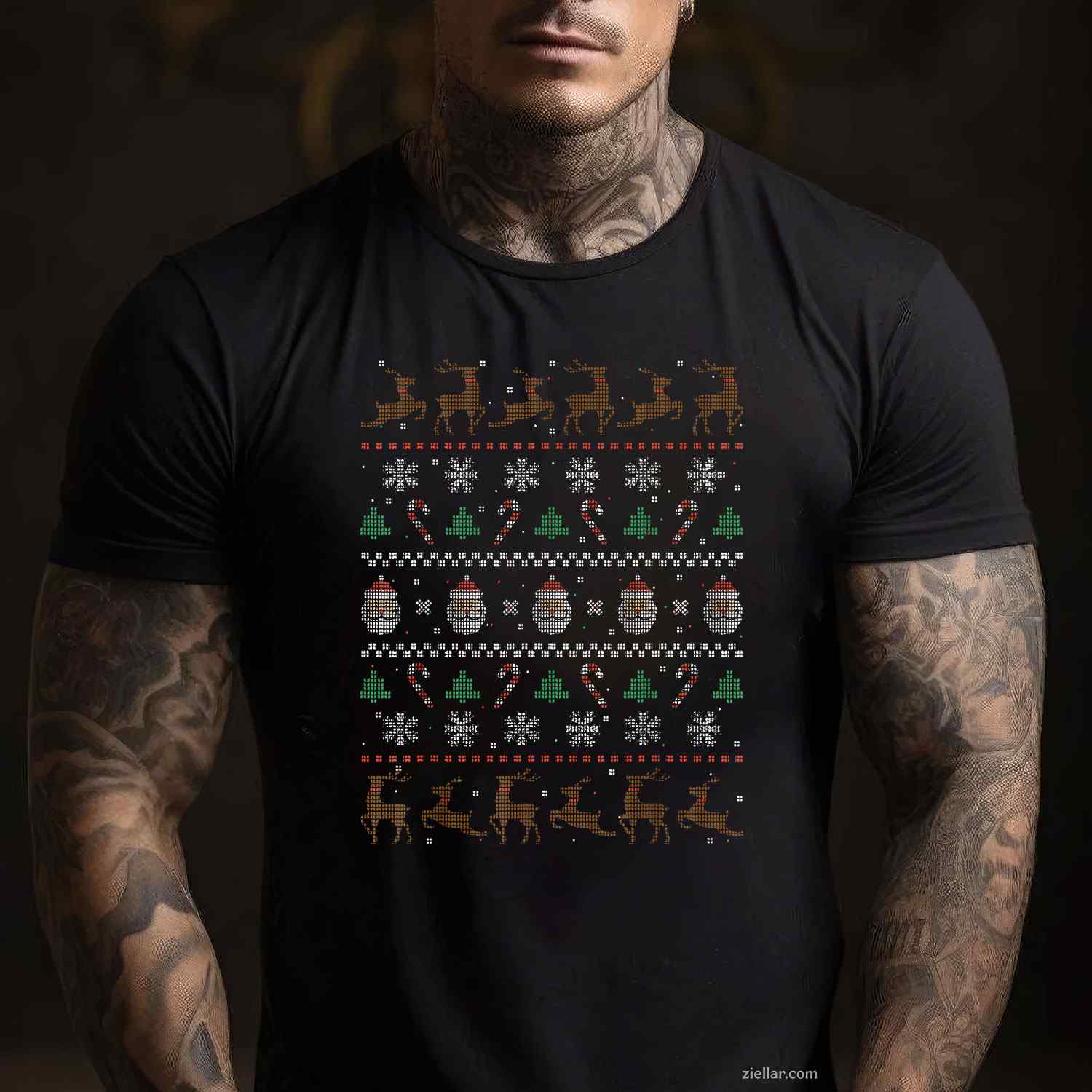 Xmas Ugly Christmas Sweater T-Shirt_ Funny Holiday Party Tee, Great For Men And Women