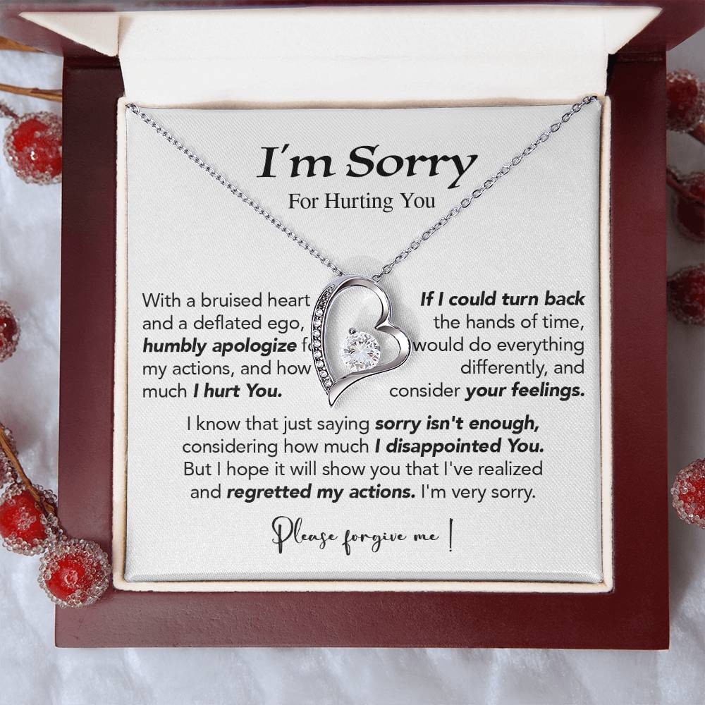 397C - I'm sorry For Hurting You Please Forgive Me Apology, Necklace Gift For Xmas