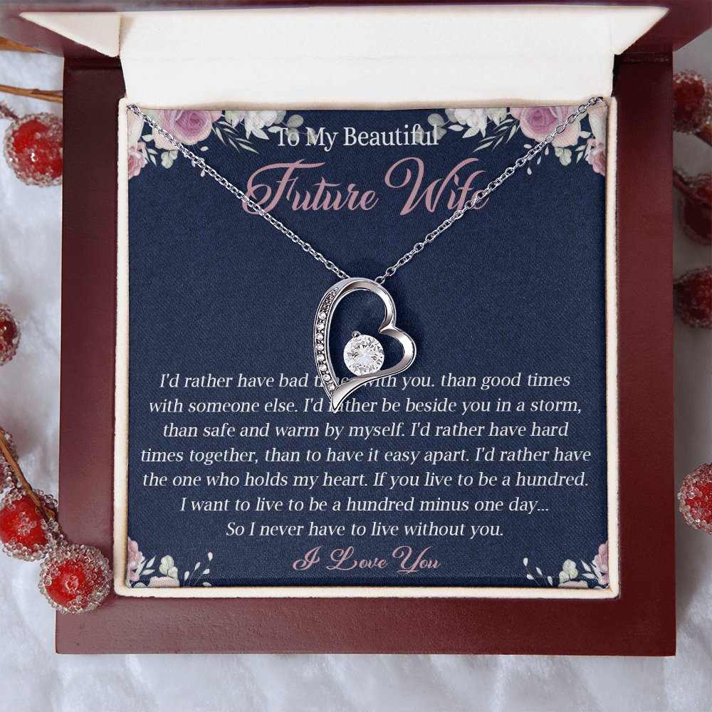 363C To My Future Wife necklace, Future Wife Necklace Gift - Fiance Necklace Gift