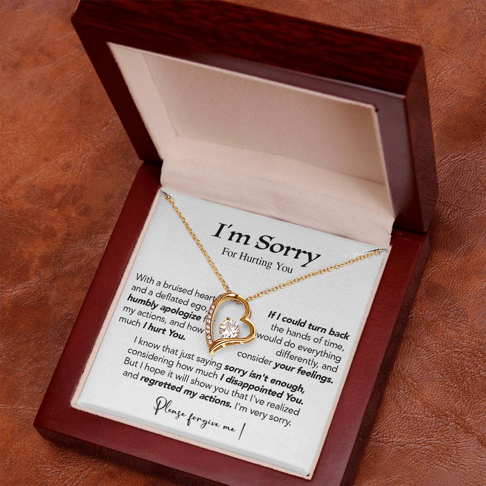 397C - I'm sorry For Hurting You Please Forgive Me Apology, Necklace Gift For Xmas